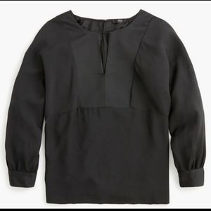 J Crew black silky top